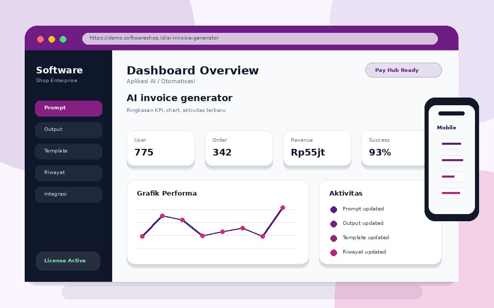 Screenshot AI invoice generator