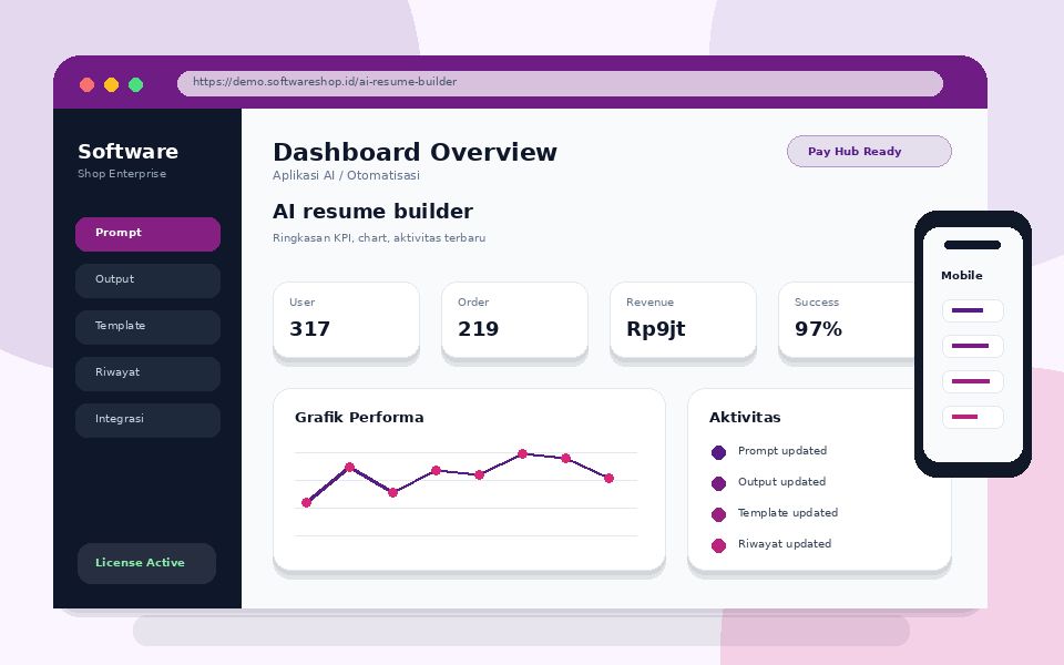 Screenshot AI resume builder