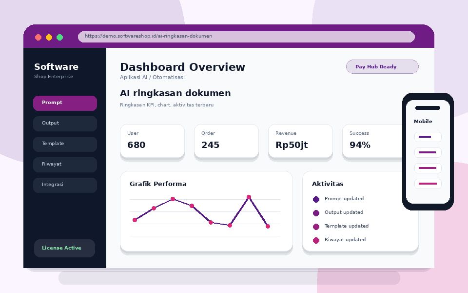 Screenshot AI ringkasan dokumen