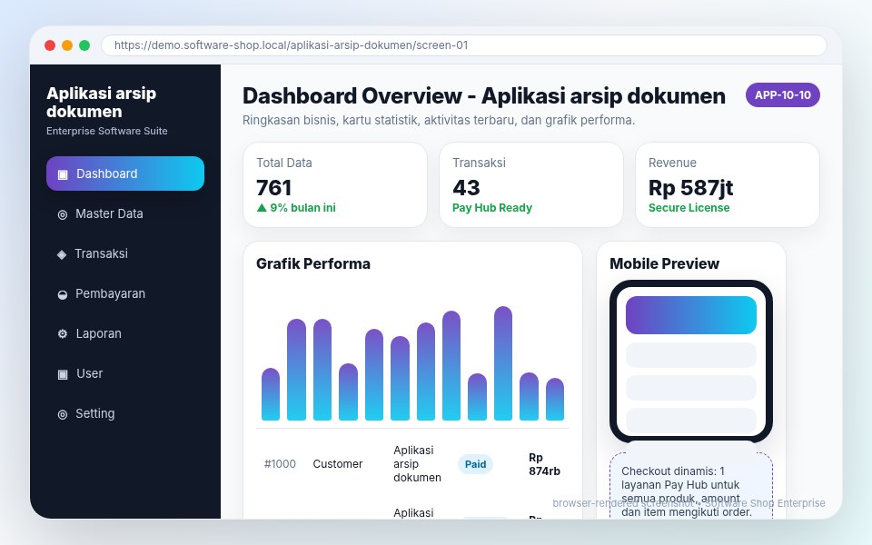 Screenshot Aplikasi arsip dokumen