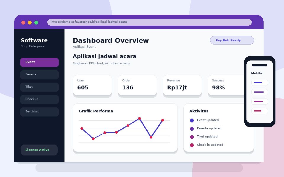 Screenshot Aplikasi jadwal acara