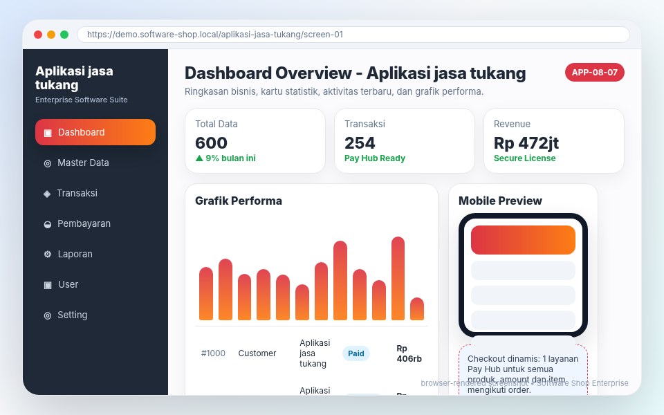 Screenshot Aplikasi jasa tukang