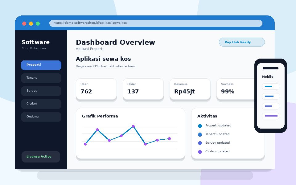 Screenshot Aplikasi sewa kos
