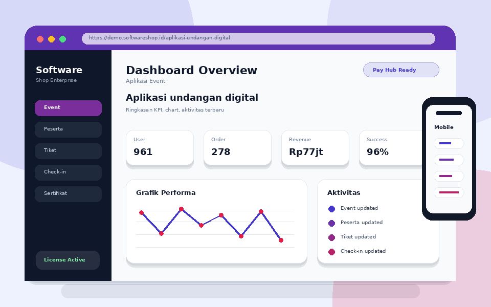Screenshot Aplikasi undangan digital
