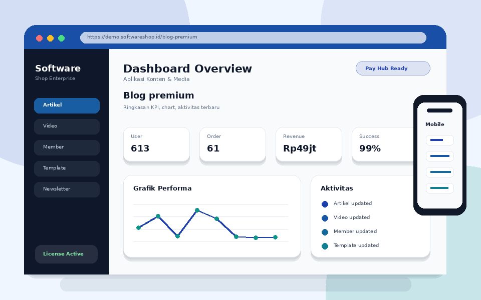 Screenshot Blog premium